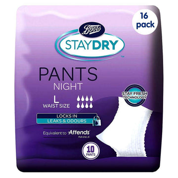 Staydry Night Pants Large - 160 Pants (16 Pack Bundle)